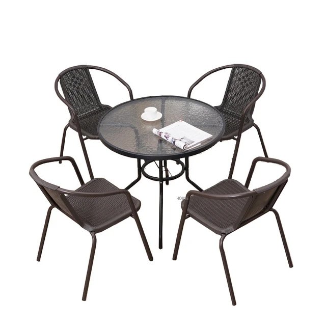 Outdoor Table Set (4 Seater) -Brown – Thomson Households